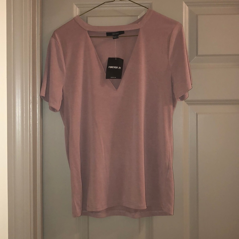Pink cutout t-shirt